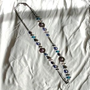 Blue chain necklace